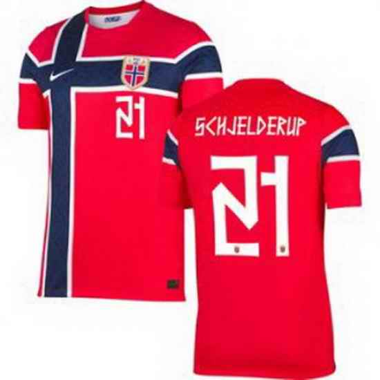 Women 21 Norway Andreas Schjelderup Home Stadium Replica   1